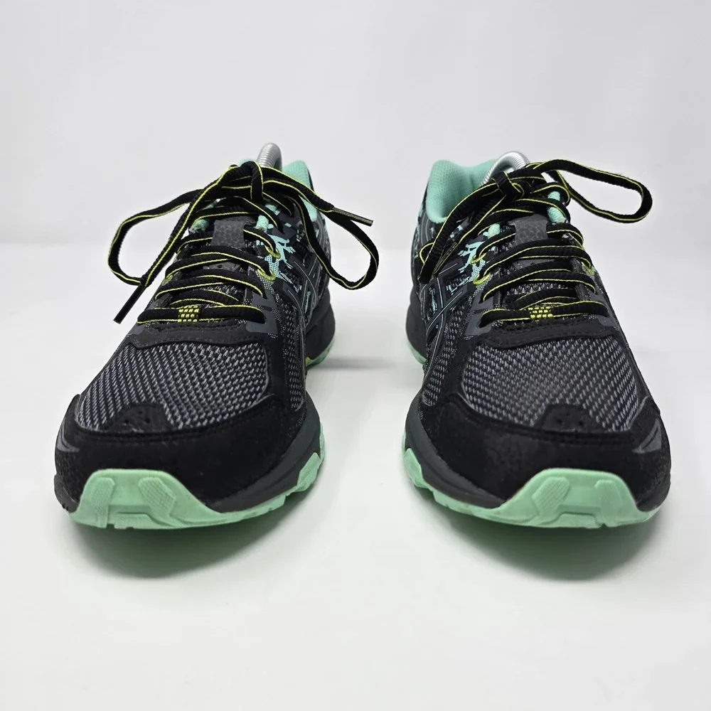 Asics Gel-Venture 6 Womens 9 Trail Running Shoes Black Carbon Neon T7G6N
